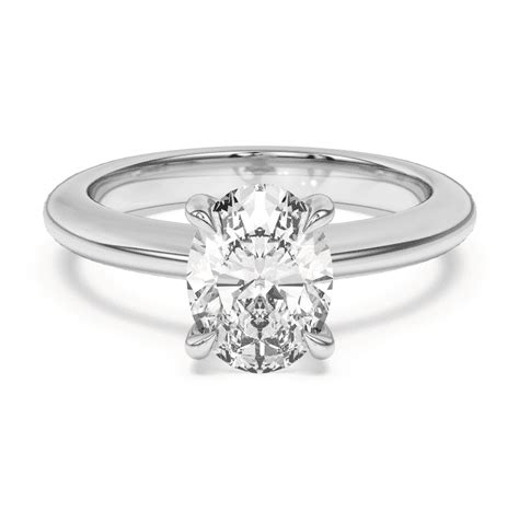 Eterna Jewel Ct Two Tone Engagement Wedding Ring Oval Cut Lab