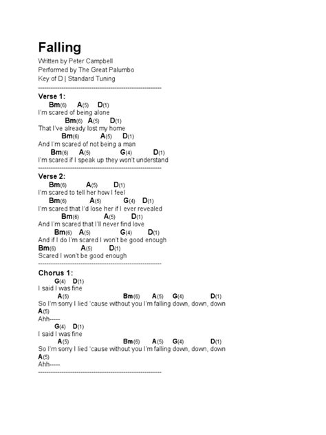 Falling - Chord Chart | PDF