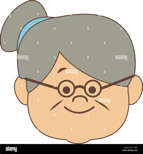 Cute grandmother face cartoon Stock Vector Image & Art - Alamy