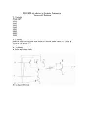 Hw2 W Solutions Pdf EECS 203 Introduction To Computer Engineering