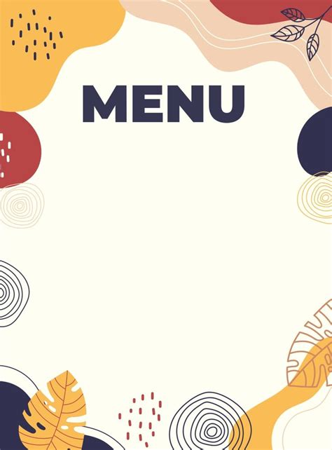 Blank Restaurant Menu Templates Menu Card Design Restaurant Menu