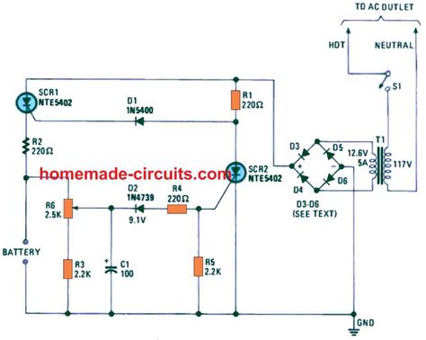 Battery Charger Circuit Diagram Using Scr V Battery Charge