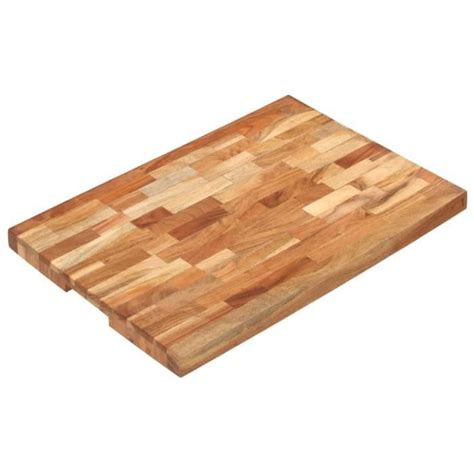 Planche à découper 60x40x4 cm Bois d acacia massif Cdiscount Maison