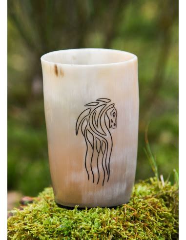 Verre Cheval Viking En Corne De Buffle Ml Boutique P Es