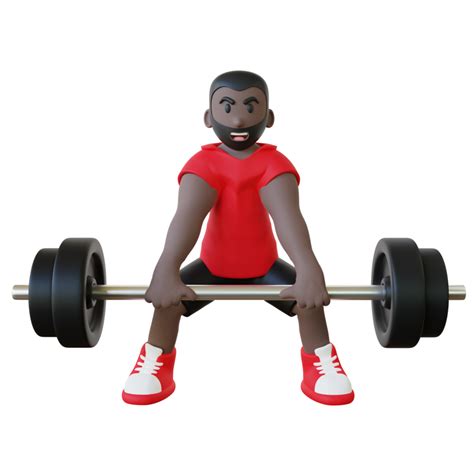 3d Illustration Of Strong Guy Doing Deadlift Exercise 13760610 Png