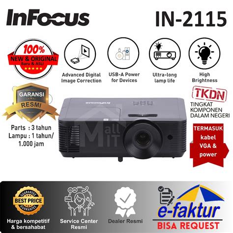 Jual Proyektor INFOCUS IN2115 IN 2115 IN 2115 XGA 3800 Lumens TKDN