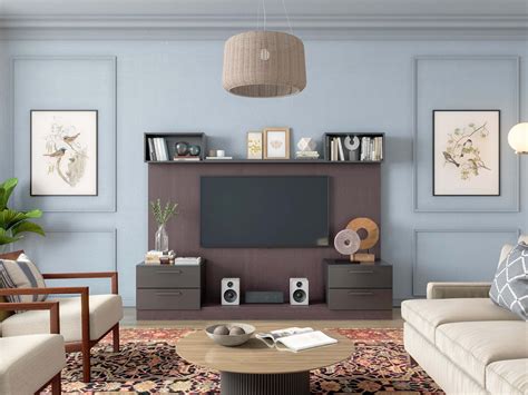 Compact Pastel Tv Unit For Cozy Living Room Beautiful Homes