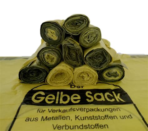 Gelbe Säcke Gelber Sack Müll Beutel Müllsack Tüte mit Zugband