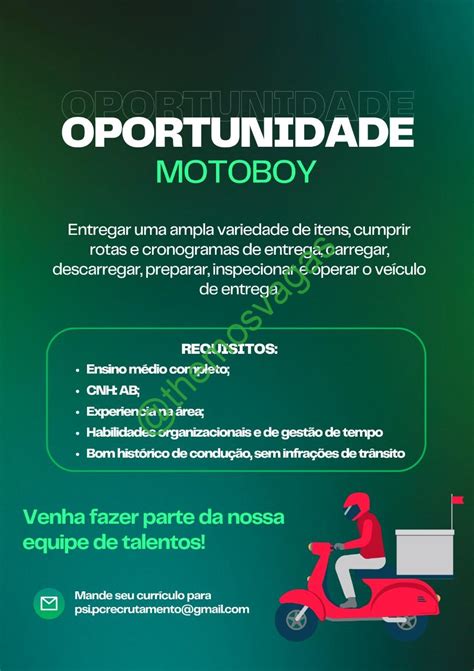 Motoboy Teresina Pi Vaga S Themos Vagas Empregos E