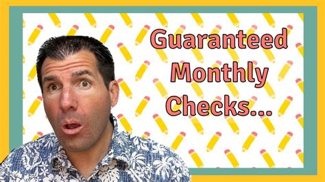 Guaranteed Monthly Checks For The Low Income With Recurring Payments