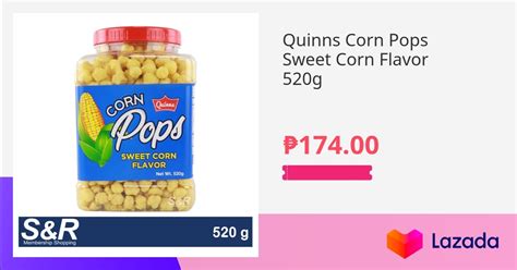 Quinns Corn Pops Sweet Corn Flavor 520g