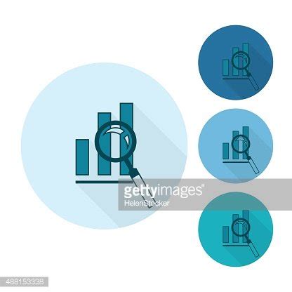 Magnifying Glass With Bar Chart Stock Vector Royalty Free Freeimages