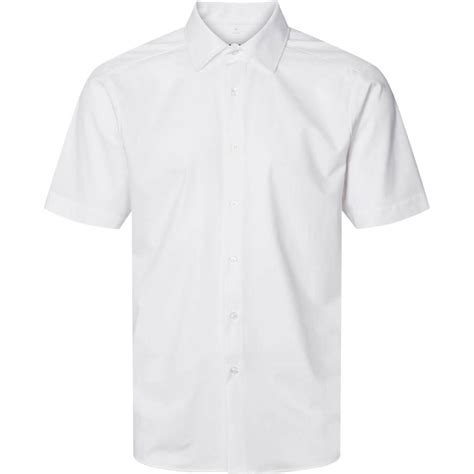 White Uniform Shirt With Short Sleeves Uniforms By Olino