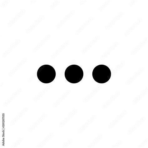 Vecteur Stock Three Dots Icon Element Of Minimalistic Icon For Mobile