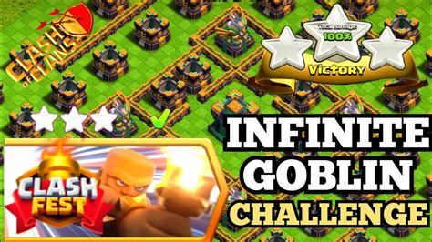 Easily 3 Star Infinite Goblin Challenge Clash Of Clans Youtube