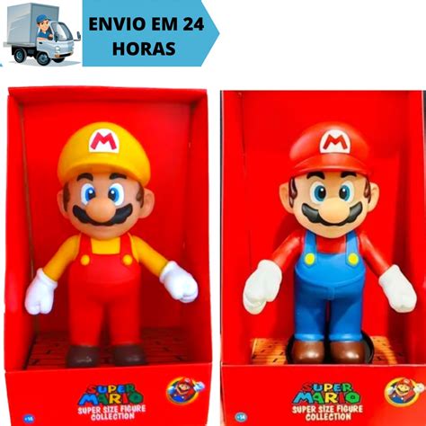 Kit Bonecos Grandes Boneco Super Mario Bros E Super Mario Maker