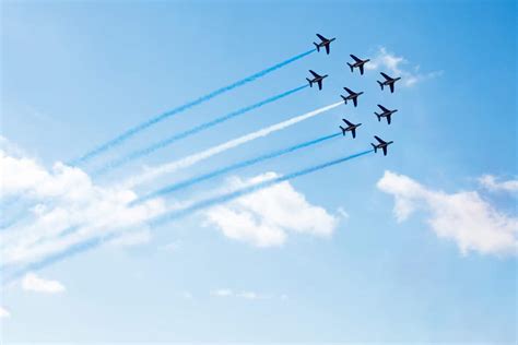 People Attend Indian Air Force S Surya Kiran Aerobatic Team