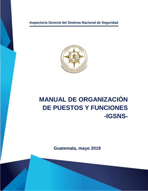 Pdf Manual De Organizaci N De Puestos Y Funciones Igsns