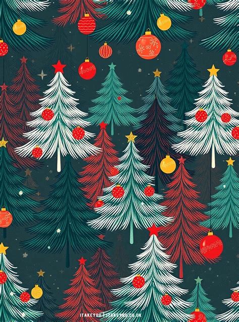 Preppy Christmas Wallpapers Whimsical Christmas Forest Wallpaper