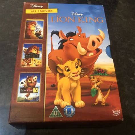 The Lion King Movie Trilogy 3 Disc Walt Disney DVD Box Set Lion King