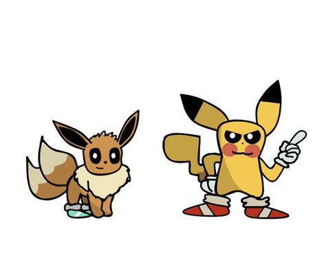 Pikachu And Eevee As Sonic And Tails Fandom