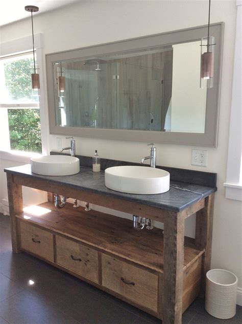 Handmade Rustic Bathroom Vanity Reclaimed Barn Wood Vanity Farmhouse