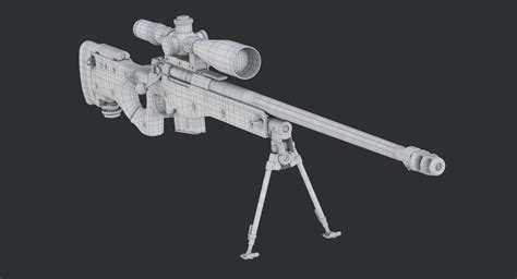 3d Rifle Sniper L115a3 Turbosquid 1397828