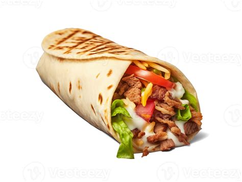 Shawarma Emparedado Aislado En Transparente Fondo Png Png