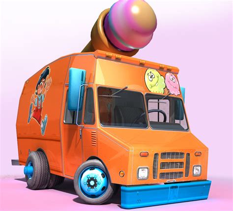 Cartoon Ice Cream Truck 3d Model 89 Obj Max Ma Lwo Fbx C4d