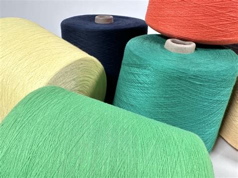 Wholesale 100 Polyester Recycled Doped Dyed Ring Spun Yarn