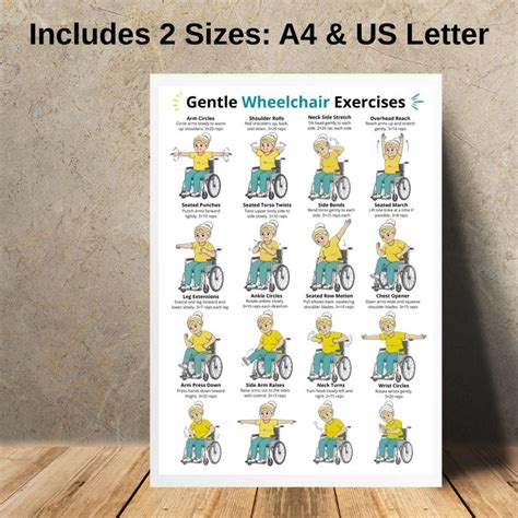 wheelchair exercises printable chair exercises  home poster daily