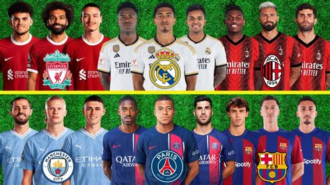 Madrid Liverpool Milan Vs Barcelona Psg Man City Vini Salah Leao Lewa