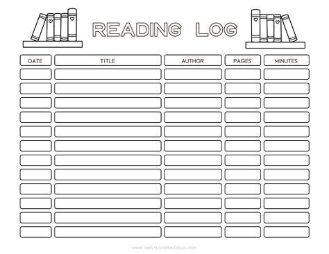 20 Free Printable Reading Logs For Kids Simply Love Printables