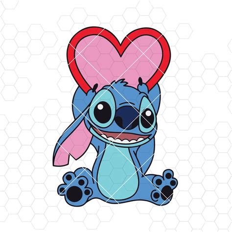 Stitch Valentine Svg Stitch Svg Lilo And Stitch Svg Valentine Day Svg