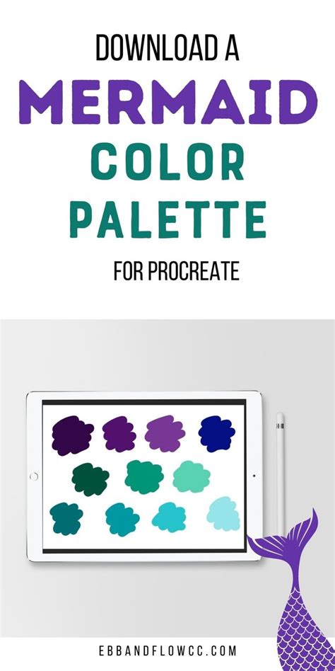 Get A Free Procreate Palette Inspired By Mermaids Mermaid Colors