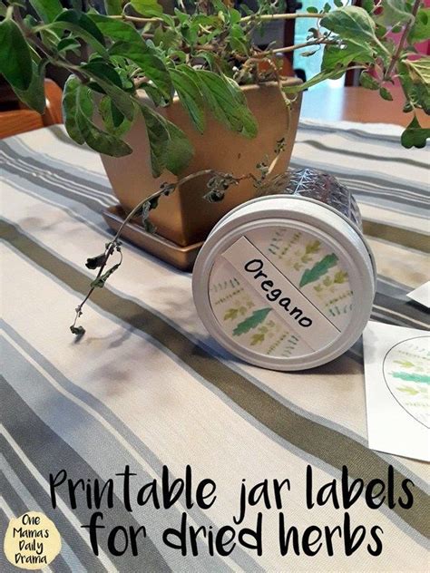 Printable herb jar labels for dried herbs // Grow and dry your own ...