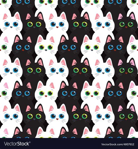 Cats Seamless Abstract Pattern Royalty Free Vector Image