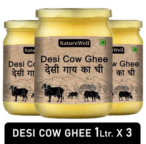 Naturewell Combo Pack Of Desi Cow Ghee Hand Made By Bilona Traditional