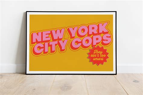 The Strokes New York City Cops Lyrics Print A3 A4 A5 Etsy