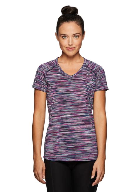 RBX Active Women's Space Dye Short Sleeve V-Neck Tee Shirt - Walmart.com