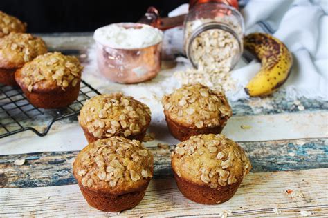 Banana Oat Muffins Baked Broiled And Basted