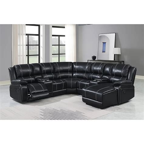 Black Leather Sectional Sofa Cabinets Matttroy