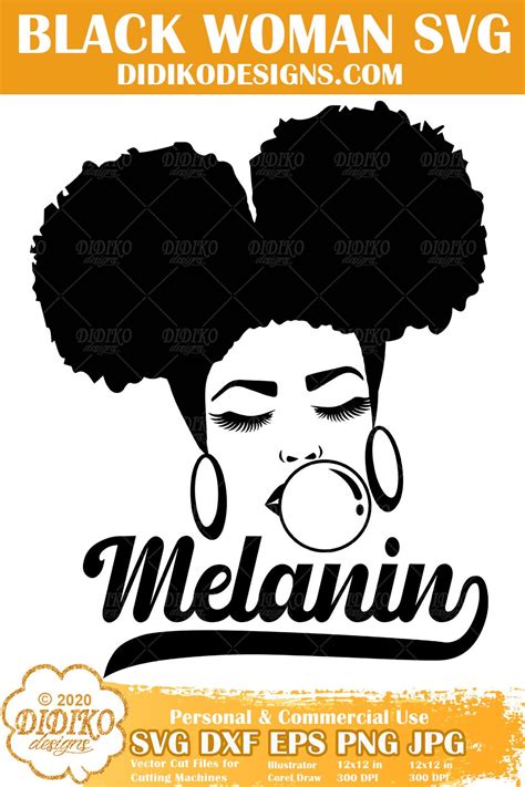 Black Woman Svg Cricut EPS DXF Digital SVG Png No Face Afro Woman