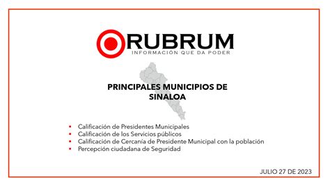 Encuesta De Evaluación Ciudadana En Los Principales Municipios De