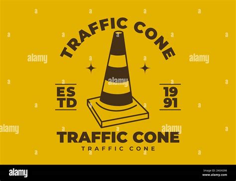 Orange Traffic Cone Stock Vector Images Alamy