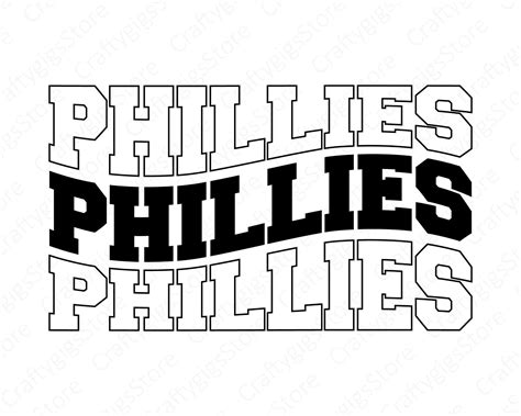 Phillies Wavy Svg, Phillies Mascot Svg, School Spirit Svg, Silhouette, Team Svg, Phillies Svg ...