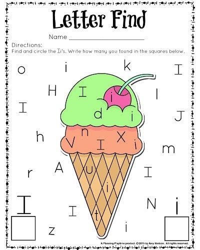 Cute Letter Find Worksheets With A Freebie Planning Playtime 781