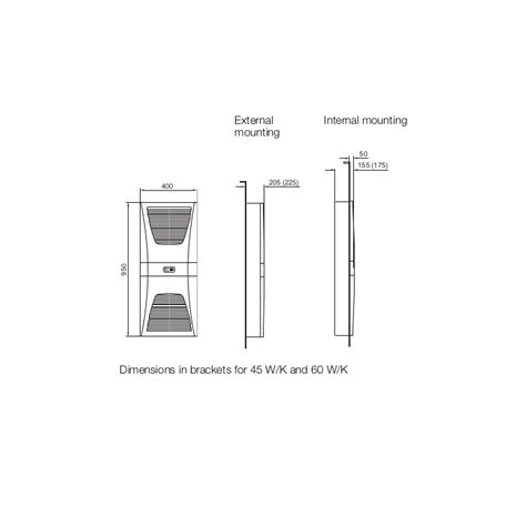 Rittal SK 3126 100 280 Mm TopTherm Air Heat Exchanger Wall Mounted With