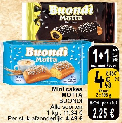 Mini cakes motta buondì Motta Cora Promoties be