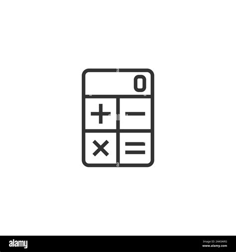 Calculator Icon In Flat Style Calculate Vector Illustration On White